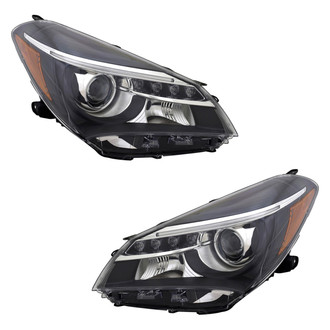 TYC® - Driver and Passenger Side Replacement Headlight Set Lens and Housing (CAPA Certified)