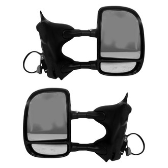 TYC® - Driver and Passenger Side Power Remote Towing Mirror Set (Non-Heated, Foldaway) (Standard Line)