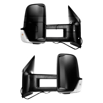TYC® - Driver and Passenger Side Manual Towing Mirror Set (Non-Heated) (Standard Line)