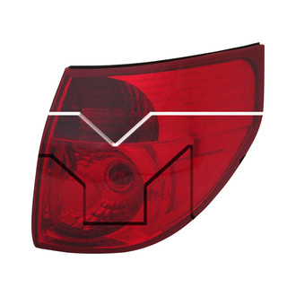 TYC® - Passenger Side Outer Replacement Tail Light (CAPA Certified)