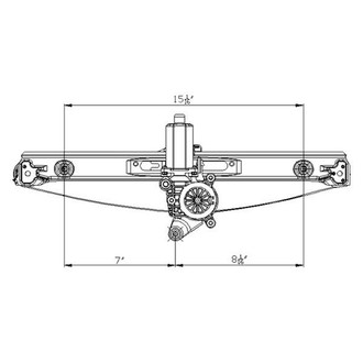TYC® - Rear Passenger Side Power Window Regulator and Motor Assembly