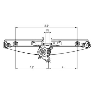 TYC® - Rear Driver Side Power Window Regulator and Motor Assembly