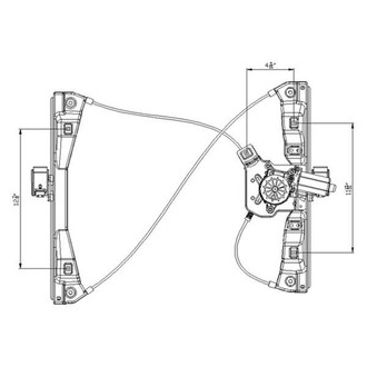 TYC® - Front Driver Side Power Window Regulator and Motor Assembly