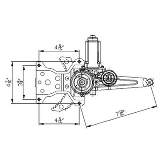 TYC® - Rear Passenger Side Power Window Regulator and Motor Assembly