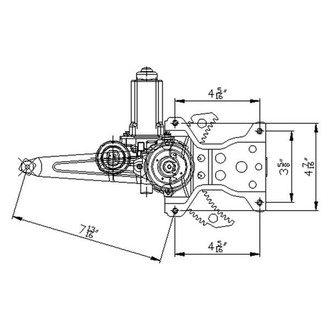 TYC® - Rear Driver Side Power Window Regulator and Motor Assembly