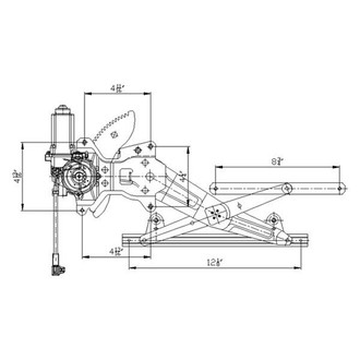 TYC® - Rear Passenger Side Power Window Regulator and Motor Assembly