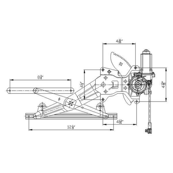 TYC® - Rear Driver Side Power Window Regulator and Motor Assembly