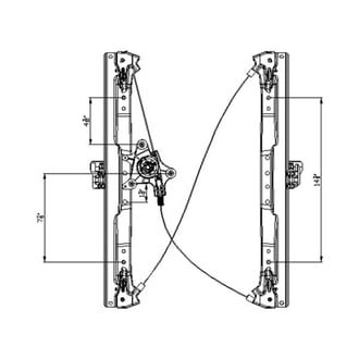 TYC® - Front Passenger Side Power Window Regulator and Motor Assembly