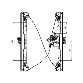 TYC® - Front Driver Side Power Window Regulator and Motor Assembly