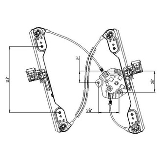 TYC® - Front Passenger Side Power Window Regulator and Motor Assembly