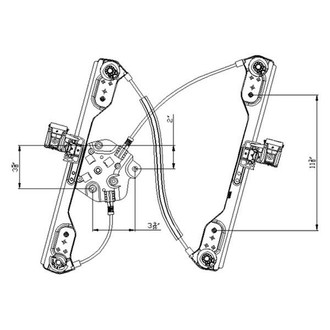 TYC® - Front Driver Side Power Window Regulator and Motor Assembly