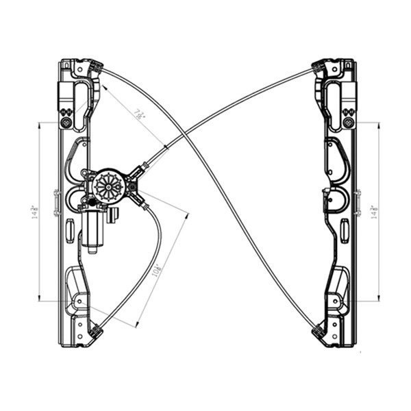 TYC® - Front Passenger Side Power Window Regulator and Motor Assembly