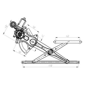 TYC® - Front Passenger Side Power Window Regulator and Motor Assembly