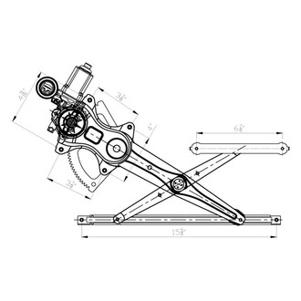 TYC® - Front Passenger Side Power Window Regulator and Motor Assembly