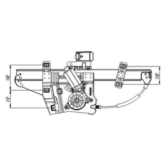 TYC® - Front Driver Side Power Window Regulator and Motor Assembly