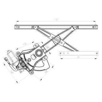 TYC® - Front Passenger Side Power Window Regulator and Motor Assembly