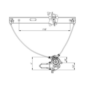 TYC® - Front Passenger Side Power Window Regulator and Motor Assembly