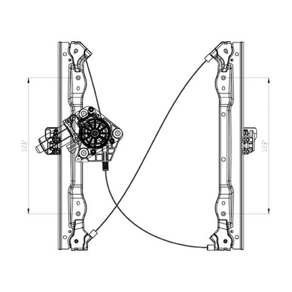 TYC® - Front Passenger Side Power Window Regulator and Motor Assembly