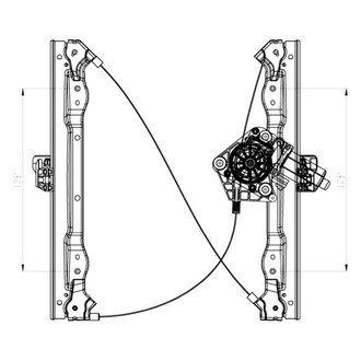 TYC® - Front Driver Side Power Window Regulator and Motor Assembly