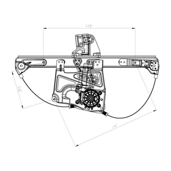 TYC® - Front Passenger Side Power Window Regulator and Motor Assembly