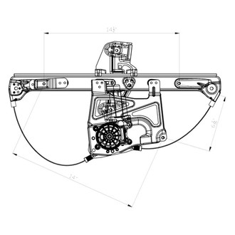 TYC® - Front Driver Side Power Window Regulator and Motor Assembly
