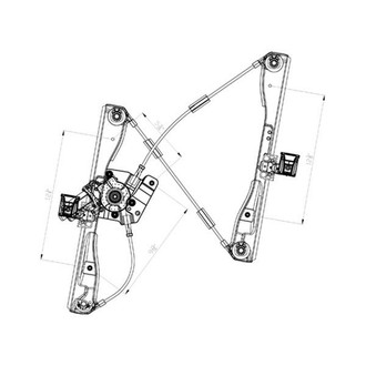 TYC® - Front Driver Side Power Window Regulator and Motor Assembly