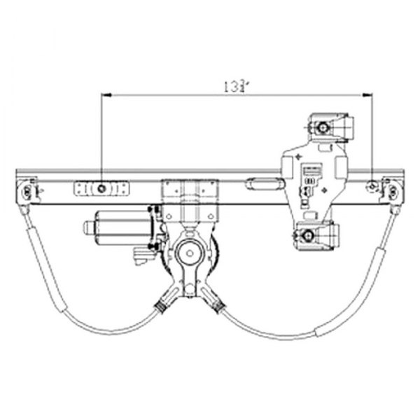 TYC® - Rear Passenger Side Power Window Regulator and Motor Assembly