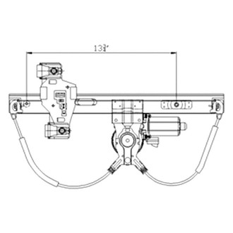 TYC® - Rear Driver Side Power Window Regulator and Motor Assembly