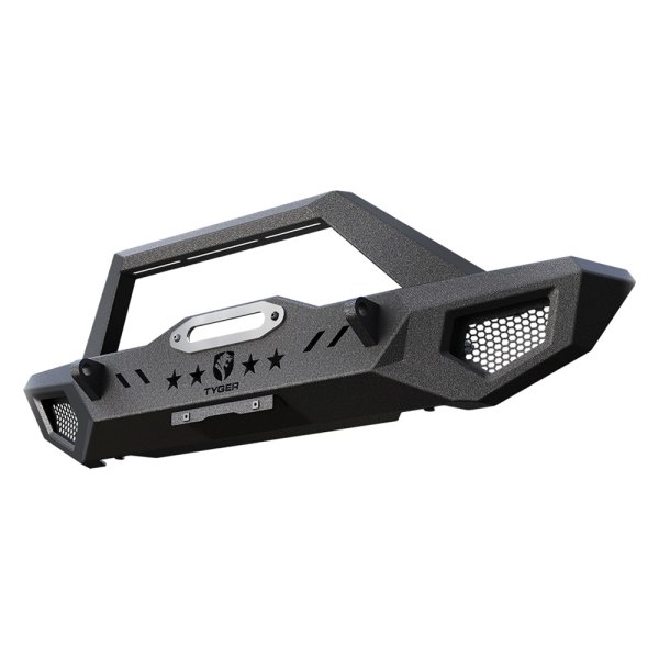 Tyger® - Fury Mid Width Front HD Black Powder Coated Bumper