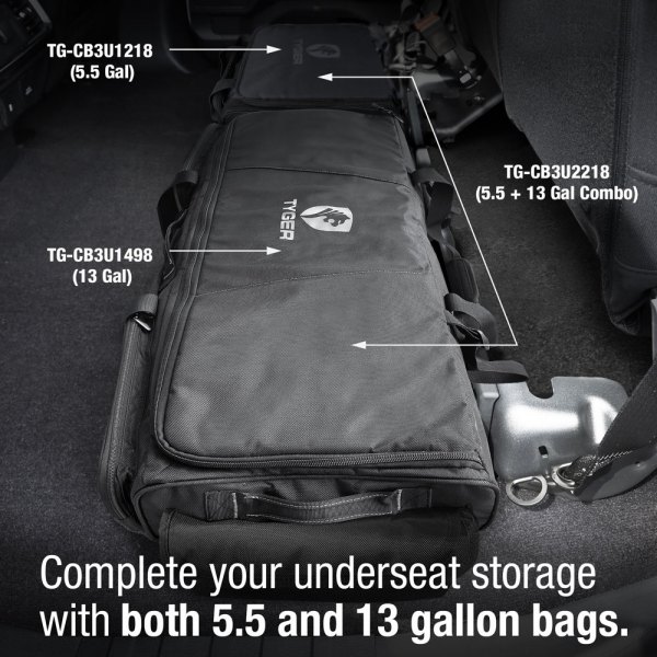 Tyger® - Small Black Rear Underseat Storage Bag