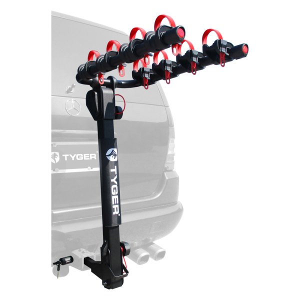 Tyger® - Deluxe™ Hitch Mount Bike Rack (4 Bikes Fits 1-1/4" and 2" Receivers)