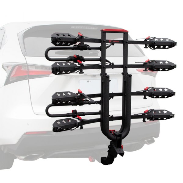 Tyger® - Deluxe™ Platform Hitch Mount Bike Rack (4 Bikes Fits 2" Receivers)