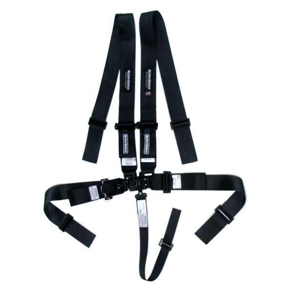 Ultra Shield® - 5-Point SFI 16.1 Sprint/Midget Harness Set with 2'' Latch with Individual Shoulders, Black