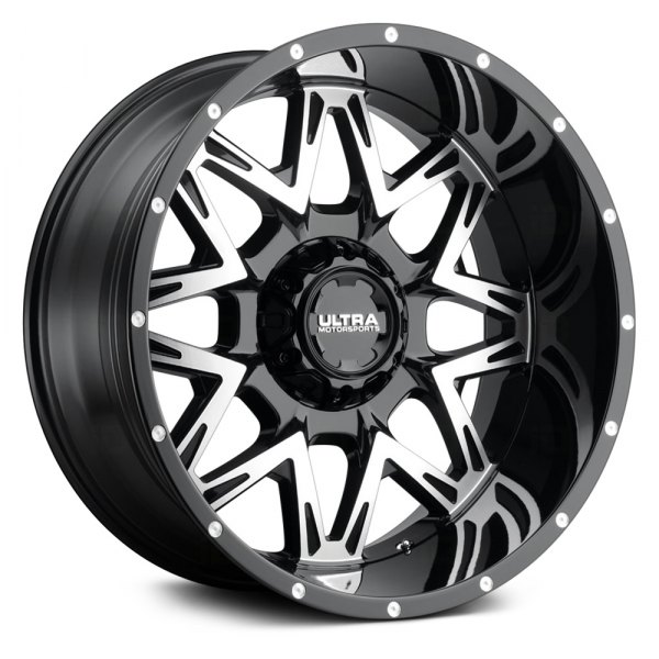 ULTRA® - 254 CARNIVORE WITH COVERED LUGS Gloss Black with Diamond Cut Face and Clear Coat
