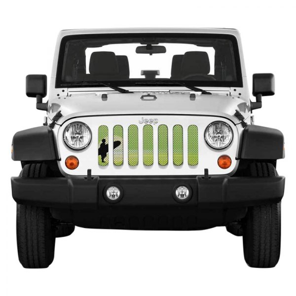 Under The Sun Inserts® - 1-Pc Sea Series Endless Summer Hyper Green Male Surfer Style Perforated Main Grille