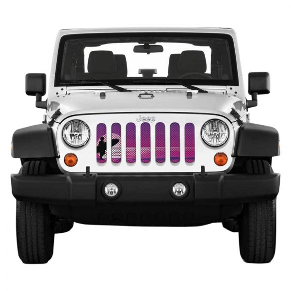 Under The Sun Inserts® - 1-Pc Pink and Purples Series Endless Summer Purple Surfer Male Style Perforated Main Grille