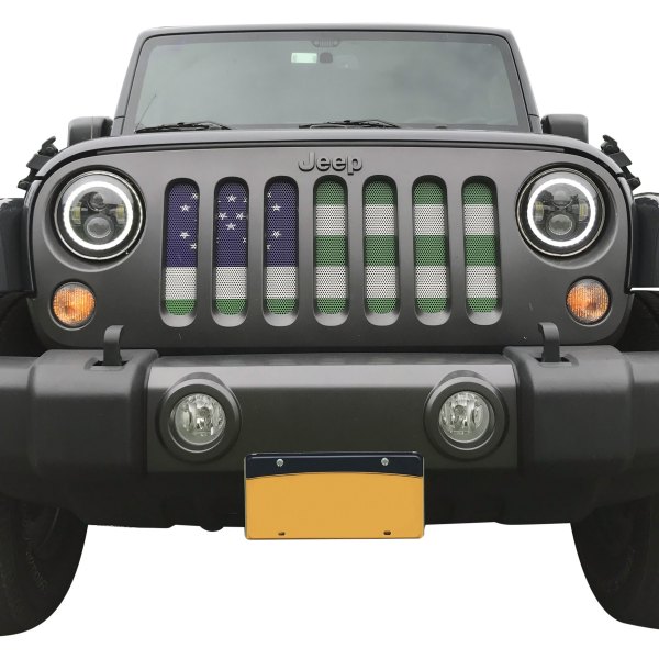 Under The Sun Inserts® - 1-Pc State and City Flags Series NYPD Flag Style Perforated Main Grille