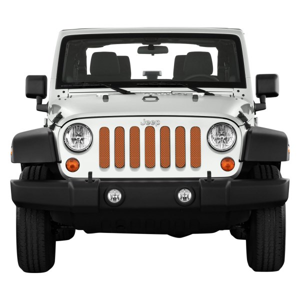 Under The Sun Inserts® - 1-Pc Solid Color Series Amber Fire Pearl Style Perforated Main Grille