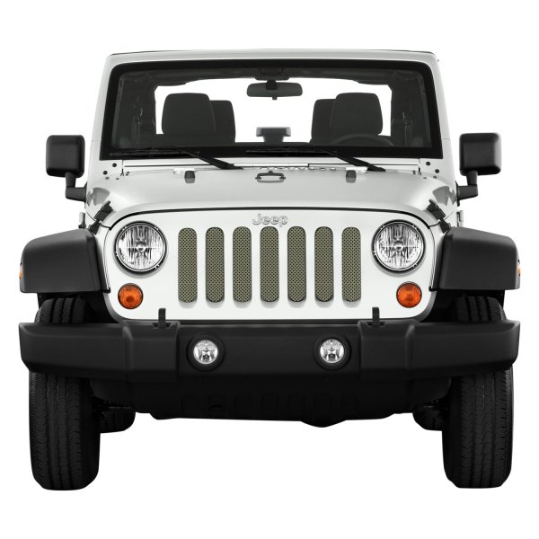 Under The Sun Inserts® - 1-Pc Solid Color Series Commando Green Style Perforated Main Grille
