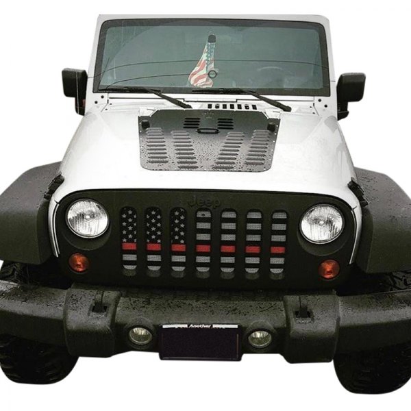 Under The Sun Inserts® - 1-Pc Military Themed Series Thin Red Line Style Perforated Main Grille