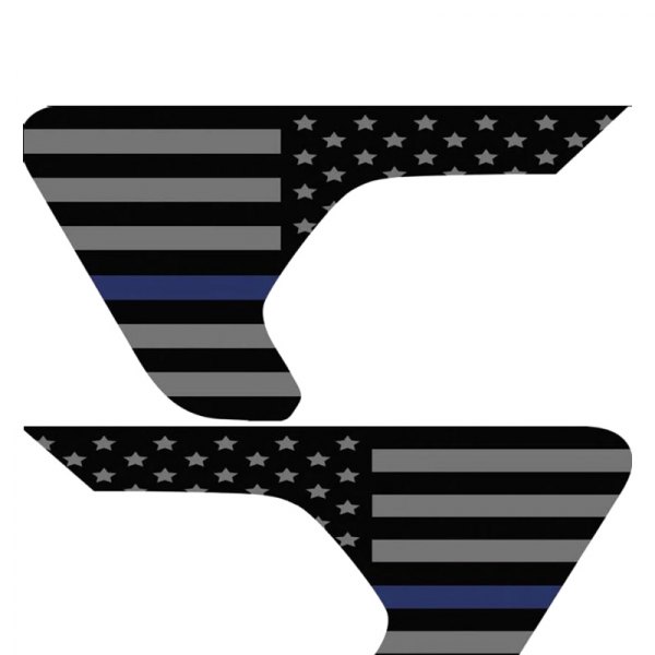Under the Sun Inserts® - American Flag Thin Blue Line Side Vent Decals