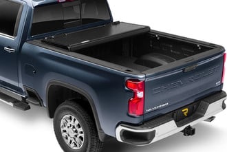FLEX™ Black Tri-Fold Tonneau Cover, Open