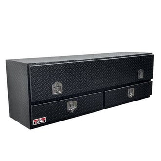 Unique Truck Accessories® - Brute™ High Capacity Contractor Single Door Top Mount Tool Box with Bottom Drawers