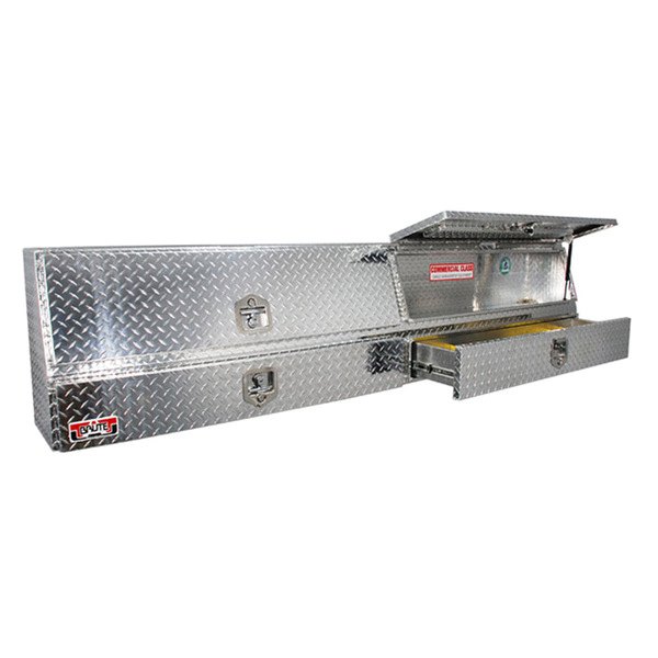 Unique Truck Accessories® - Brute™ Contractor Double Doors Top Mount Tool Box with Bottom Drawers