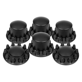 United Pacific® - Matte Black Axle Hub Cover Cap