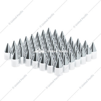 United Pacific® - Chrome Push-On Spiked Lug Nut Covers