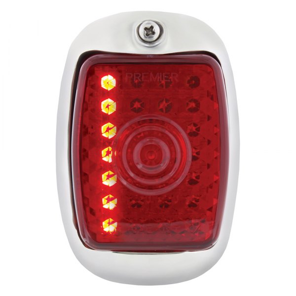 United Pacific® - Driver Side Chrome/Red Sequential LED Tail Light