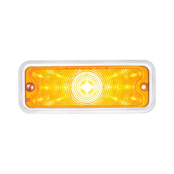 United Pacific® - Driver Side Chrome/Amber LED Turn Signal/Parking Light