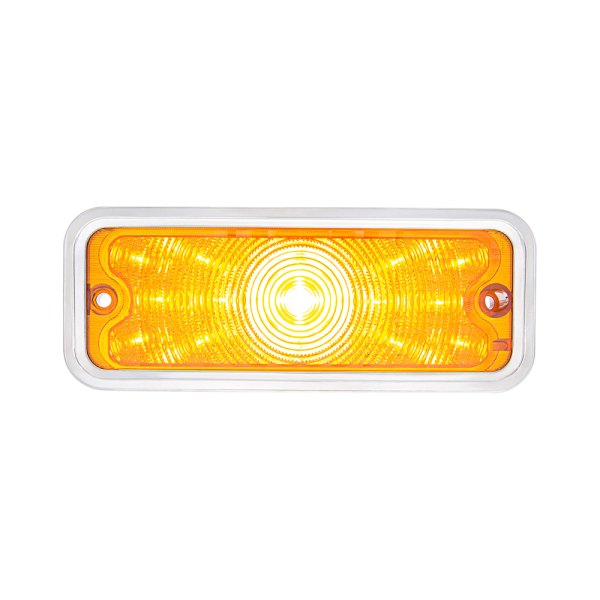 United Pacific® - Passenger Side Chrome/Amber LED Turn Signal/Parking Light