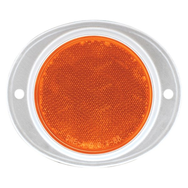 United Pacific® - Amber Round Reflector with Aluminum Mounting Base